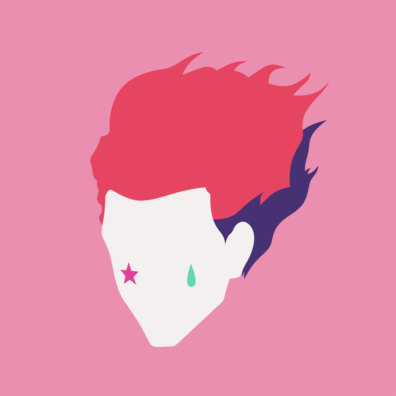 Digital illustration of Hisoka Morow