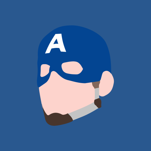 Digital illustration of Captain America