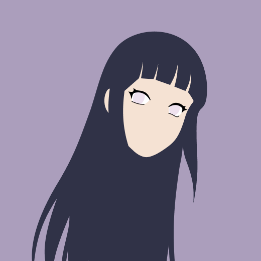 Digital illustration of Hinata Hyuga