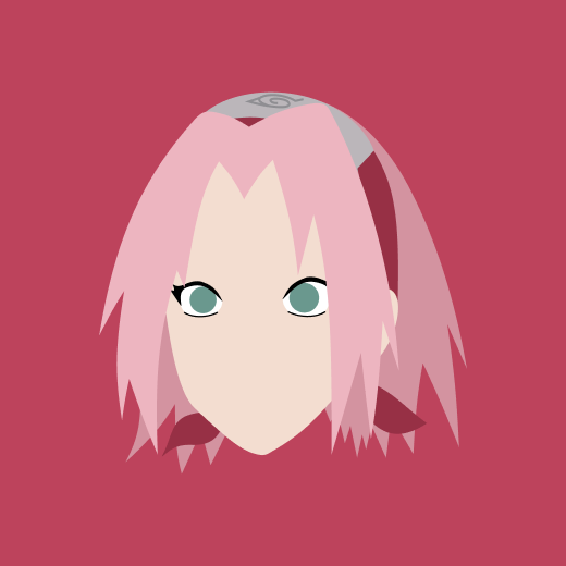 Digital illustration of Sakura Haruno