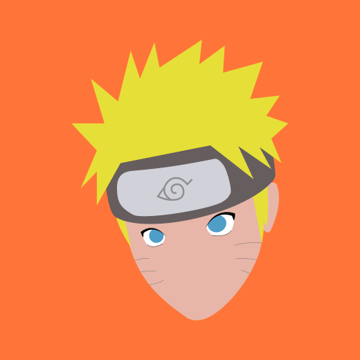 Digital illustration of Naruto Uzumaki