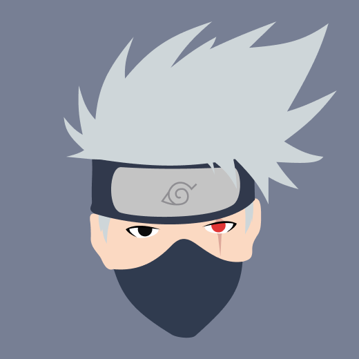 Digital illustration of Kakashi Hatake