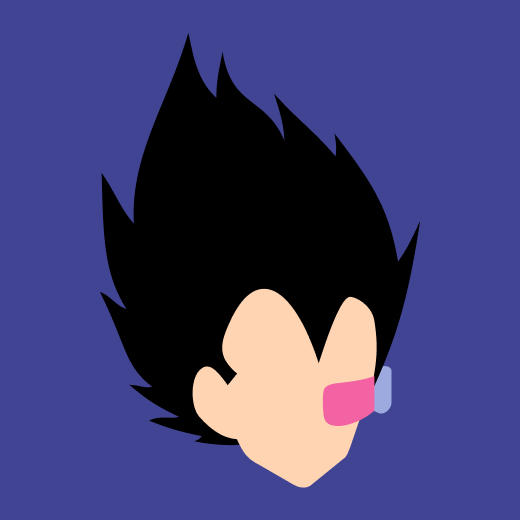 Digital illustration of Vegeta