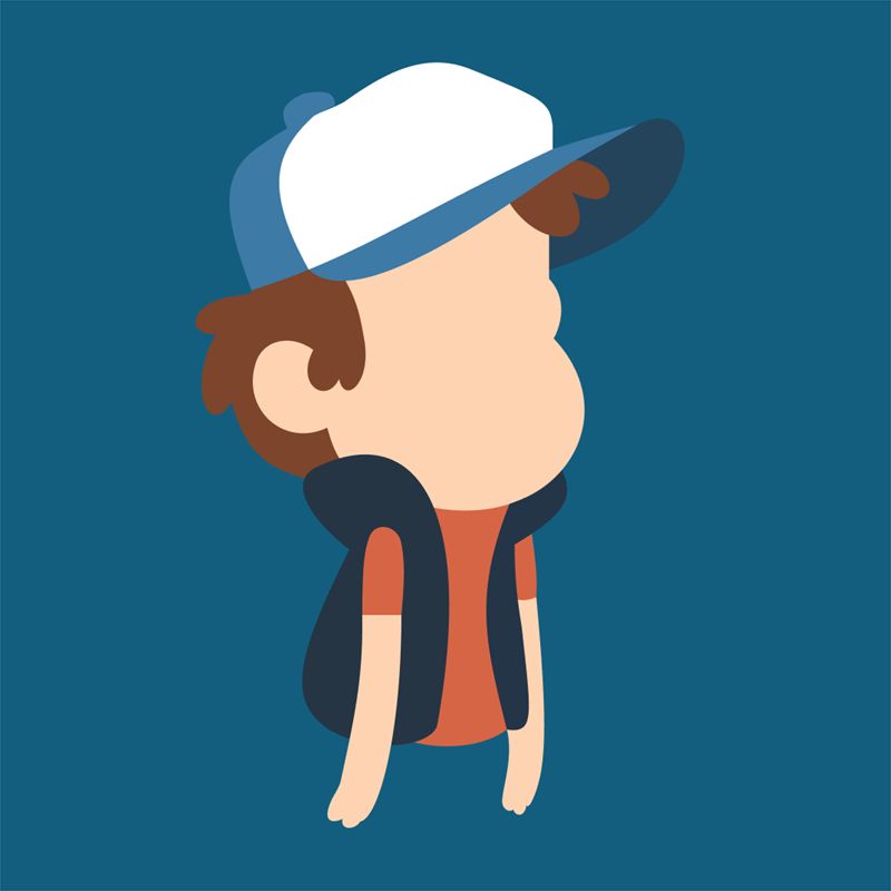 Digital illustration of Dipper Pines
