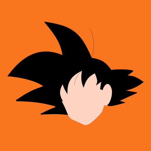 Digital illustration of Goku
