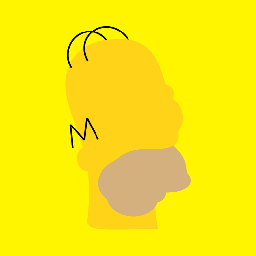 Digital illustration of Homer Simpson