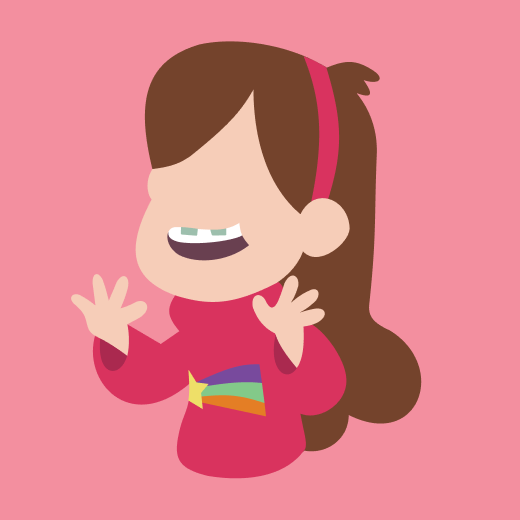 Digital illustration of Mabel Pines