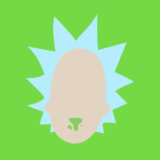 Digital illustration of Rick Sanchez